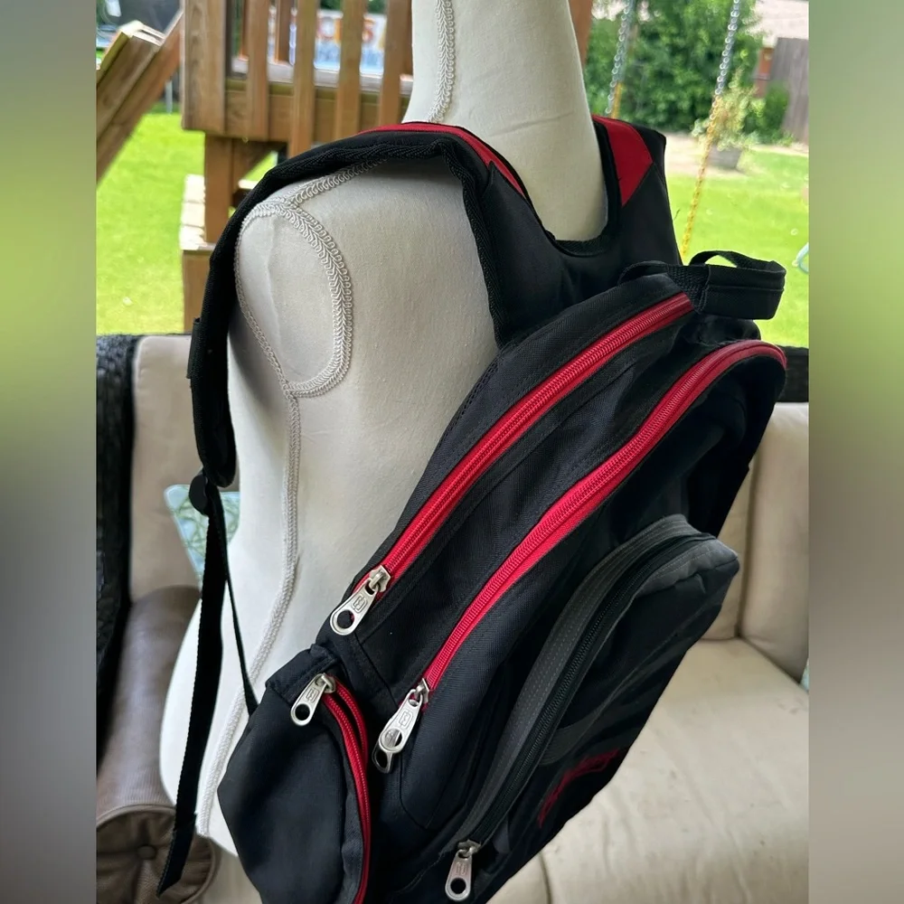 Billabong Black and Red Men's Backpack - Picture 4 of 12